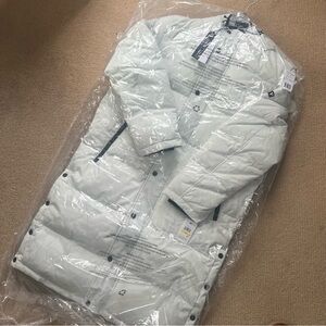 DKNY Long White Puffer Coat